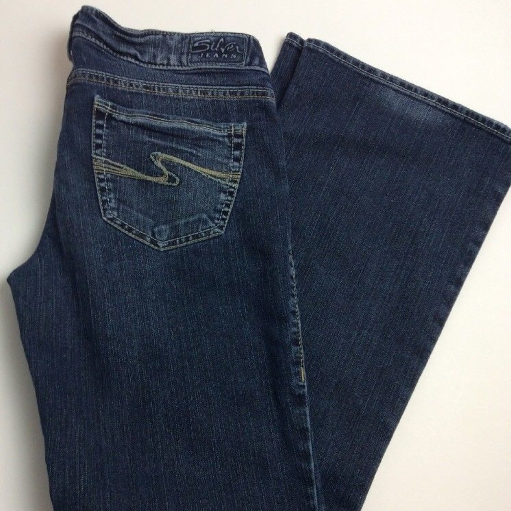 Silver Aiko Ladies Distressed Flare Jeans Sz 29